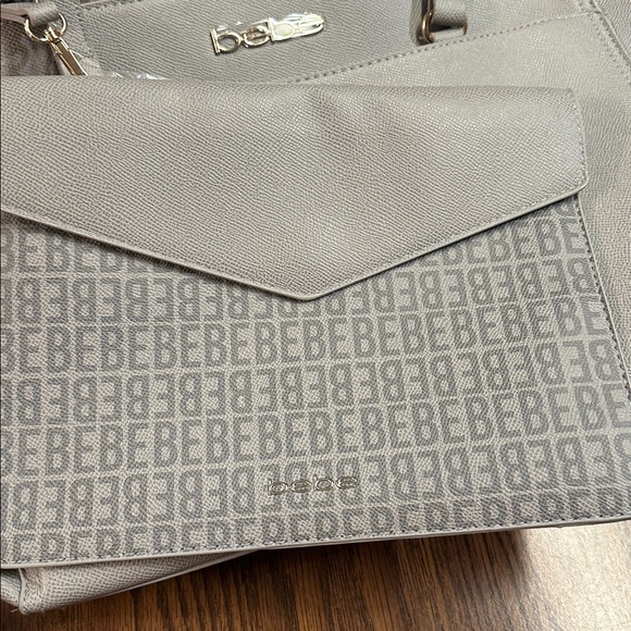 NWT Bebe Elegant Gray Tote Bag - Picture 4 of 11